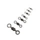 thumbnail image 3 of Eigraketly 100 piezas accesorios giratorios de pesca conector giratorio de barril de protección de acero inoxidable Flexible de tamaño pequeño Pescar 10 #, 3 of 6