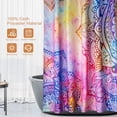 thumbnail image 2 of Mandala Shower Curtain, Colorful Floral Shower Curtain, Flowers Bohemian Boho for Home Bathroom Shower Curtain Decor, Polyester Fabric Washable Modern Shower Curtain with 12 Hooks, 72" x 72", 2 of 6