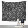 thumbnail image 2 of ZEALGNED Australian Aboriginal Geometric Concentric Circles in Black Grey and White Wall Art Hanging Tapestry Home Decor for Living Room Bedroom Dorm 51x60 inch, 2 of 2