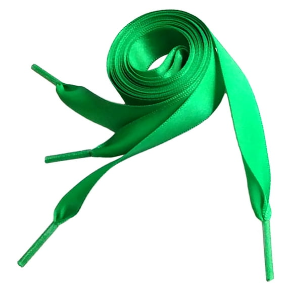 LULULION Green Ribbon Shoe Lace for Durable Use Lightweight with Fashionable Texture