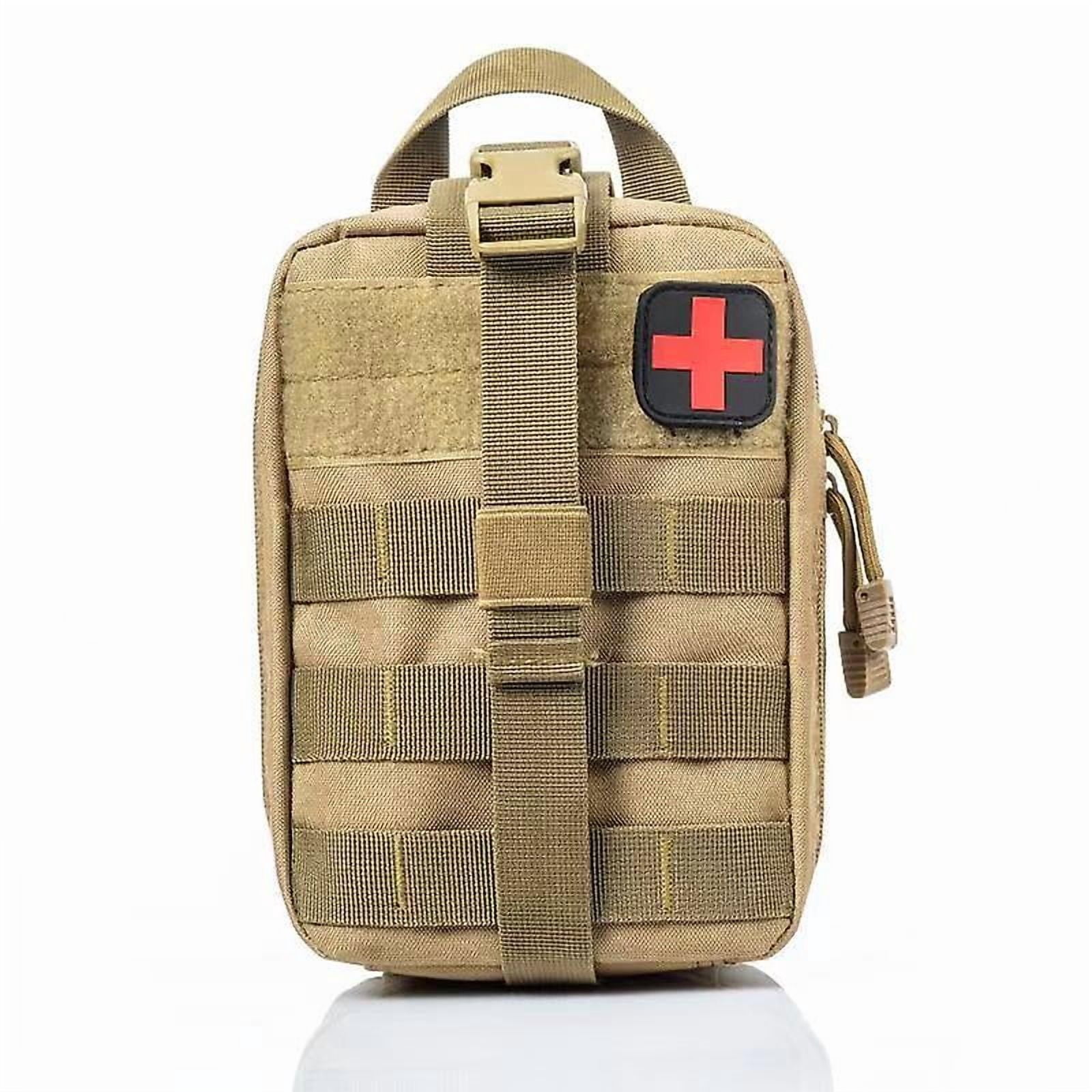 Tactical Medicine Pouch Waterproof First Aid Molle Bag, Military First Aid Kit Kit for Hiking Camping Airsoft 20.5x15x10cm