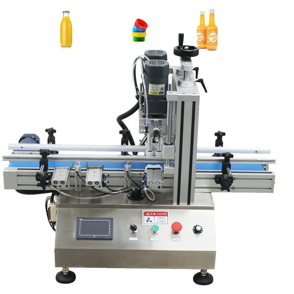 Automatic Desktop Conveyor Table Capping Machine Plastic Bottle Round Cap Sealing Machine