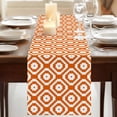 thumbnail image 3 of Table Runners 90 Inches Long Dress Scarves, Orange White Geometric Farmhouse Coffee/Dining/Kitchen Table Runner for Living Room, Modern Abstract Art 13x90 Inch, 3 of 9