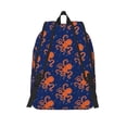 thumbnail image 2 of Lsque Octopus Pattern Canvas Daypack, Durable Backpack, High-quality Versatile Backpack,Vintage Compact Backpack-Small, 2 of 6