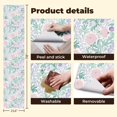 thumbnail image 5 of Boho Peel and Stick Wallpaper 23.6in x 9.8ft Soft Pink Lavender Floral Green Leaves Delicate Details Contact Paper Vinyl Self-Adhesive Removable Wall Paper for Bedroom Bathroom Renter Friendly, 5 of 8