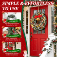thumbnail image 5 of Moonsun 24" Pre-Lit Christmas Wreath, Flocked White, Warm White Lights with Bow & Large Jingle Bells for Front Door, Window, Mantel, Indoor & Outdoor Holiday Decor, 5 of 8