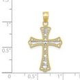 thumbnail image 2 of 10k Yellow Gold Cross Necklace Charm Pendant Religious, 2 of 6