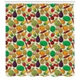 thumbnail image 3 of Ambesonne Anime Shower Curtain, Vegetable Fruit Kawaii, 69"Wx70"L, Multicolor, 3 of 3