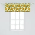 thumbnail image 2 of Ambesonne Floral Vintage Window Valance, Spring Graphics of Detailed Flowers and Leaves, Curtain Valance for Kitchen Bedroom Decor with Rod Pocket, 54" X 18", Yellow Earth Yellow, 2 of 3