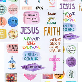 600 Pcs Christian Religious Stickers for Kids Jesus Christian Faith Shape  Stickers Religious Easter Stickers Catholic Child Drawn Scripture Religious