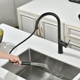 thumbnail image 6 of SUMERAIN Kitchen Faucet with Pull Down Sprayer, Matte Black Lead-free Stainless Steel Kitchen Sink Faucet Dual Mode, 6 of 10