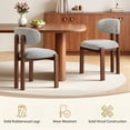 thumbnail image 6 of AFO Upholstered Dining Chairs Set of 6, Solid Wood Dining Room Chairs with Ergonomic Padded Backrest, Modern Chenille Side Chair for Kitchen, Dining Room & Café, Light Gray, 6 of 10
