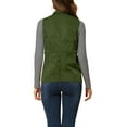 thumbnail image 3 of INSPIRE CHIC Women's Sleeveless Drawstring Waist Zipper Pocket Utility Vest XS Army Green, 3 of 6