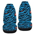 thumbnail image 6 of ZIATUBLE Blue Zebra Print Car Seat Covers Full Set Stretchy High Bucket Seat Protector 2 Packs Auto Bucket Seat Cover for Most Cars SUV Sedan Stylish Covers Front Seats Only Car Accessories, 6 of 7