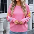 thumbnail image 2 of Bixock Women Fall and Winter Top,Women Sweater,Women's Fashion Round Neck Long Sleeved Floral Print Loose Pullover Knitted Sweater, 2 of 5