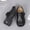 F-652Black1, variant on ZHOGXU Children Kids Boys Shoes Non Slip Thick Bottom Solid Color Comfortable Elegant Dress Shoes For Stage Performance,Black1,4-4.5 Years