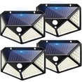 thumbnail image 1 of 4 Packs Outdoor Solar Lamp, Outdoor Solar Light, 100 LED Solar Outdoor Lighting, 3 Modes Outdoor Solar Spotlight with Motion Sensor, Outdoor Solar LED, 1 of 5