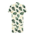 thumbnail image 4 of Stamzod Mens Beach Outfit 2Pc Summer Short Sleeve Hawaiian Shirt and Shorts Set Casual Loose Plus Size Vacation Short Sets for Men Green E M, 4 of 5