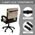 thumbnail image 5 of CJC Water-Resistant Office Chair Cover, Anti-Slip Computer Desk Chair Slipcover with Non-Slip Buckles, Armchair Protector (Khaki, Large), 5 of 8