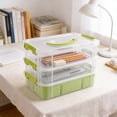 thumbnail image 6 of Taicans 3-Tier Stackable Storage Box,Desktop Organizer with Handle & Latches,Portable Plastic Storage Container for office Supplies Stationery Makeup,Space-Saving Small Parts Organizer for Home, 6 of 6