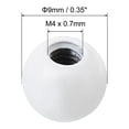 thumbnail image 2 of Uxcell M4 Thread Ball Lamp Finials Cap Knob Lamp Decoration Screw Caps for Lamp Harp Holder's Top White 20 Pack, 2 of 6