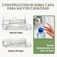 thumbnail image 3 of Doble apilable nevera organizador contenedores, Soda puede organizador, Adecuado para latas de bebidas de hasta 550ml, Soporte para latas de bebidas para despensa, frigorífico, cocina (Grande), 3 of 4