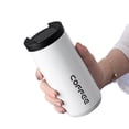 thumbnail image 5 of Taza de café sencilla, taza de acero inoxidable con aislamiento al vacío, taza portátil para beber para automóvil, taza deportiva, 5 of 5