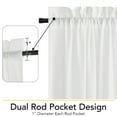 thumbnail image 5 of NICETOWN Non-See-Through French Door Curtains, Light Filtering Privacy Sheer Door Window Curtains with Rod Pocket and Tie Back for Patio Front Tricia Sidelight Panel, White, 26"x72", 1 Panel, 5 of 7