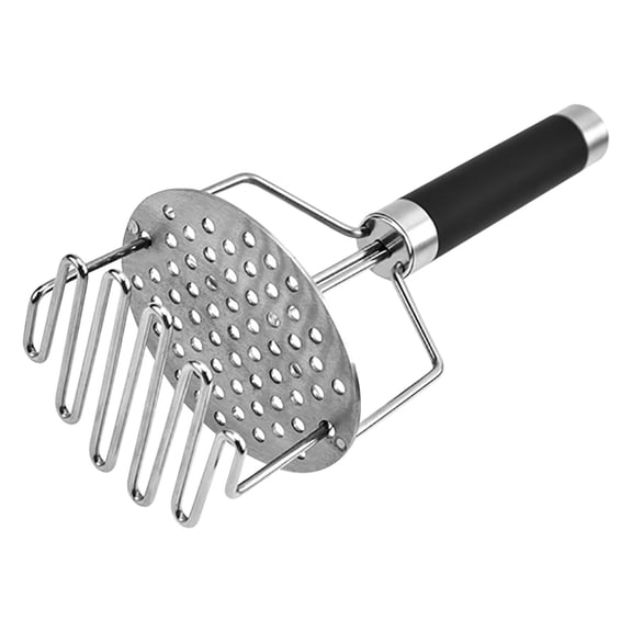 Stainless Steel Potato Masher Double Layer Press, Heavy Duty Vegetable Masher Kitchen Utensil with Easy Clean Design for Potatoes Vegetables 9.65X4.17 Inches