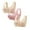 Pink, variant on Pejock Bra for Women 3PCs Front Snap Closure Bras Button Down Wirefree Bra Front Snaps Daily Bras