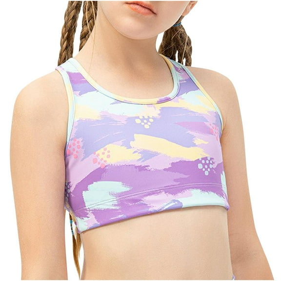 AherBiu Teen Girls Clothes Workout Tank Tops Racerback Lightweight Tie-Dye Activewear Cropped Camisole Sports Bra Tanks