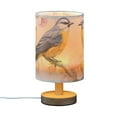 thumbnail image 2 of Birds on Flowers Branch Bedside Table Lamp LED Warm Lights with USB Charging Port Retro Cylinder Desk Lamps, 2 of 7