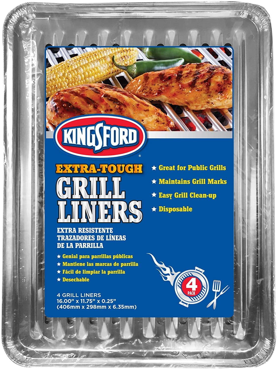  Kingsford Heavy Duty Aluminum Grilling Foil, Aluminum Foil for  Grilling, Cooking, Steaming, and Food Storage, Kingsford Grilling Foil,  Durable Aluminum Foil, Kingsford Foil