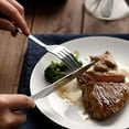 thumbnail image 4 of Juego de cuchillos para mantequilla de 8 cuchillos para cena, esparcidor de mantequilla, cubiertos de acero inoxidable, cuchillo de mesa para postre y bistec, 9,05'' Ormromra CQ327, 4 of 8