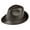 Dark Brown, variant on Black Fedora Hat Men Genuine Leather Jazz Cap Autumn Winter British Casual Wide Brim Hat ,Classic Design