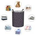 thumbnail image 3 of Lsque Bat Purple pattern Laundry Hamper Basket, Tall Woven Rope Hamper Basket for Clothes, Lightweight Storage Basket, Collapsible Waterproof-Medium, 3 of 8