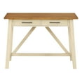 thumbnail image 3 of Milford Rustic Writing Desk w/ Drawers in Antique White Engineered Wood, 3 of 10