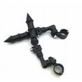 thumbnail image 4 of HTT-MOTOR Black Short Angled Adjustable Peg Mounting Kit Foot Peg For Honda GoldWing VTX1300 Shadow Valkyrie Triumph 1-1/2 inch (1.5") Front Engine Guard Frame Tube, 4 of 5