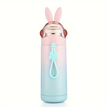 

350ml stainless steel insulation water bottle girls travel mug cute rabbit tumbler leak-proof vacuum flask for hot water