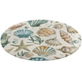thumbnail image 4 of Beach Seashell Starfish Soft Bedroom Round Area Rug, Washable Cute Nursery Circle Throw Mat, Non-Slip Contemporary Small Low Pile Floor Carpet for Dorm Bedside, 4 of 6