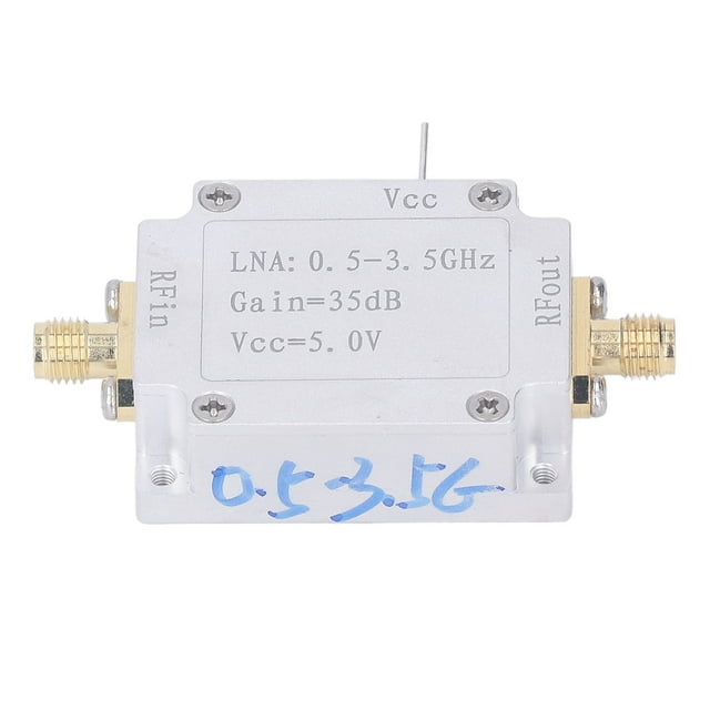 Amplificador de bajo ruido de fácil ajuste, frecuencia de 0,5 a 3,5 GHz, ganancia de 35 dB, LNA de 5 V para transmisión