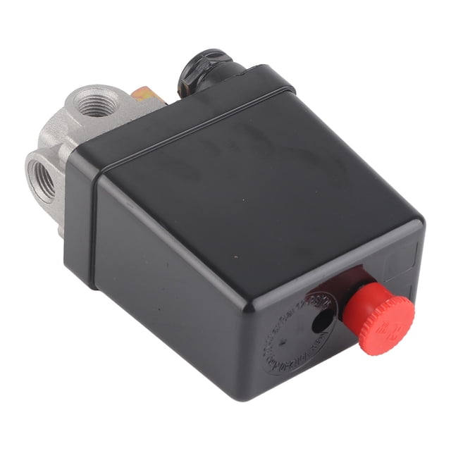 Valve de Contrôle de Pression de Compresseur d'Air Réglable 4 Ports NPT 1/2 Pouces (90-120PSI) avec Boîtier en Polyuréthane Régulateur de Pression de Compresseur d'Air Haute Performance - NPT 1/2 Pouces Port 4 Voies, 90-120PSI