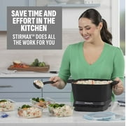 Power XL StirMax 7.5 Qt Multi-Cooker with Auto Stir/Shred Paddle and 9 Presets, Matte Black