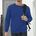 thumbnail image 5 of Men's Winter 2-Piece Casual Set, Long Sleeve Fuzzy Fleece Pullover and Warm Pants, Cozy Lounge Wear For Cold Weather Indoor Comfort,Royal Blue,XL, 5 of 7