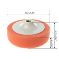 thumbnail image 2 of Gold-color 6 pulgadas 15cm Auto abrillantado para coche almohadilla de pulido esponja rueda encerado naranja, 2 of 2