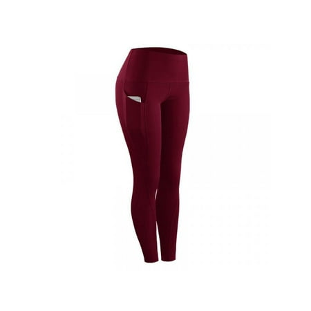 Taykoo Women High Elastic Compression Yoga Jogging Leggings Pants With Pocket
