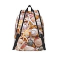 thumbnail image 2 of Picia Colorful Seashells Printed Canvas Daypack - Stylish and Durable Vintage Compact Backpack - Class, Work, Travel, or Laptop Bookbag,Organized Compartments-Small, 2 of 6
