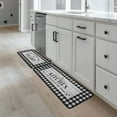 thumbnail image 4 of Black and White Kitchen Rugs, Buffalo Plaid Kitchen Rug, Fun Kitchen Rug with Words, Farmhouse Country Kitchen Rugs, Kitchen Runner Rugs Non-Skid Washable, Plaid Kitchen Mats for Floor Set of 2, 4 of 6
