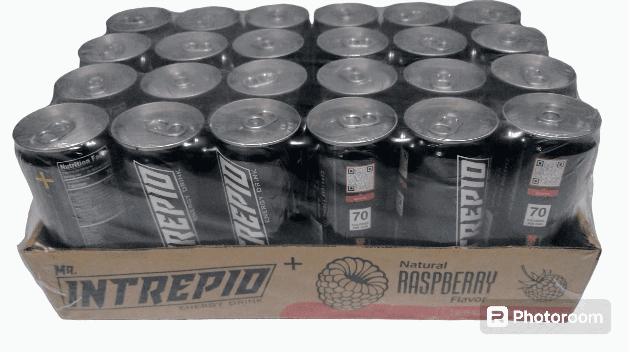 Mr. Intrepid Raspberry Caffeine Added Energy Drink, 24 Count, 11.16 fl oz