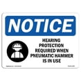 thumbnail image 1 of SignMission OS-NS-A-1824-L-13391 18 x 24 in. OSHA Notice Sign - Hearing Protection Required, 1 of 1